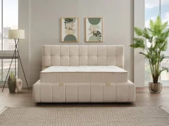 Polsterbett Rosalie beige Liegefläche B/L: ca. 180x200 cm