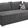 Polsterliege grau Microfaser B/H/T: ca. 207x87x98 cm