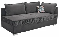 Polsterliege grau Microfaser B/H/T: ca. 207x87x98 cm