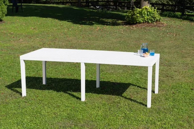 ProGarden Gartentisch Indo weiß Kunststoff B/H/L: ca. 90x72x220 cm
