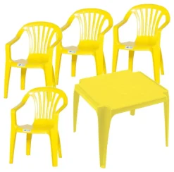 ProGarden Kindermöbel-Set gelb Kunststoff B/H/L: ca. 38x53x43 cm