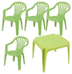 ProGarden Kindermöbel-Set grün Kunststoff B/H/L: ca. 38x53x43 cm