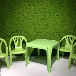 ProGarden Kindermöbel-Set grün Kunststoff B/H/L: ca. 38x53x43 cm