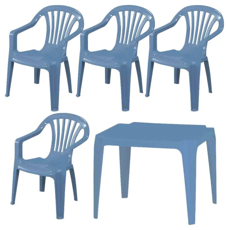 ProGarden Kindermöbel-Set hellblau Kunststoff B/H/L: ca. 38x53x43 cm