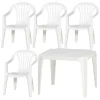 ProGarden Kindermöbel-Set weiß Kunststoff B/H/L: ca. 38x53x43 cm