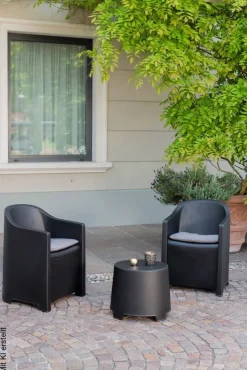 ProGarden Loungeset Luna anthrazit Kunststoff