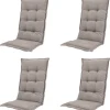PROGARDEN,MADISON Klappsessel Set + Auflagen Tampa anthrazit Kunststoff B/H/L: ca. 61x109x60 cm
