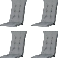 PROGARDEN,MADISON Klappsessel Set + Auflagen Tampa weiß Kunststoff B/H/L: ca. 61x109x60 cm