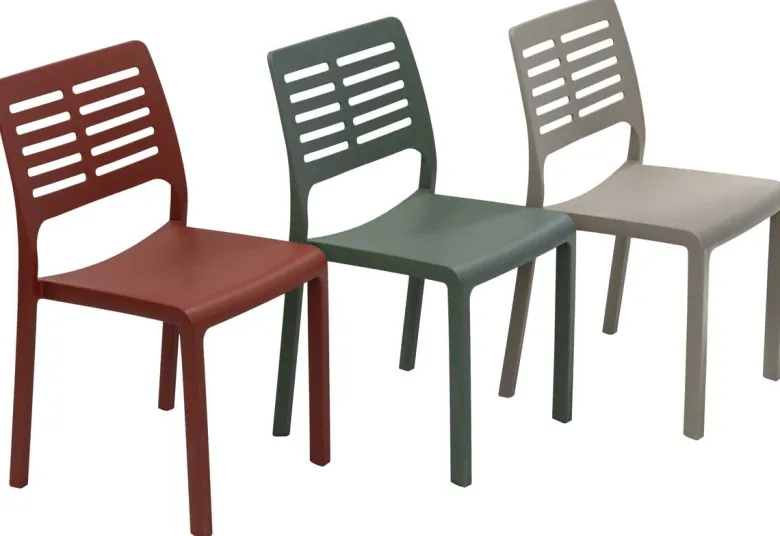 ProGarden Stapelstuhl Mistral terracotta Kunststoff