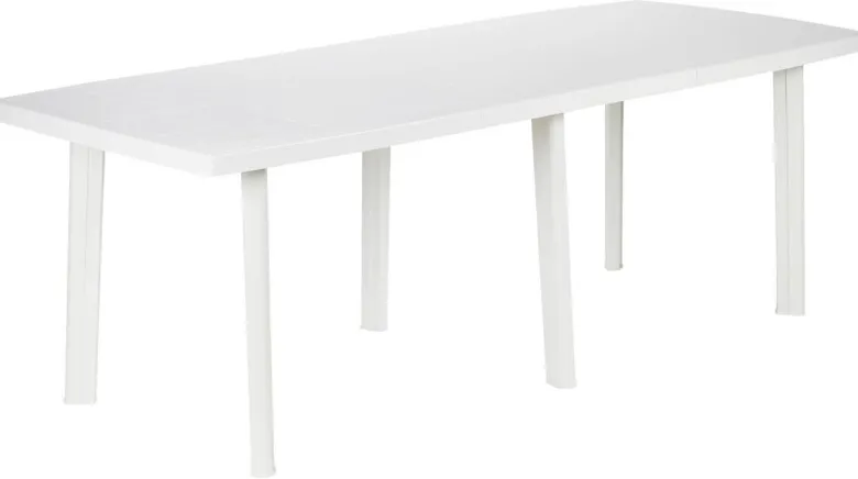 ProGarden Tisch Trio weiß Polypropylen H/L: ca. 72x216 cm