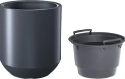 Prosperplast Pflanztopf Heos anthrazit Kunststoff H/D: ca. 44x39 cm