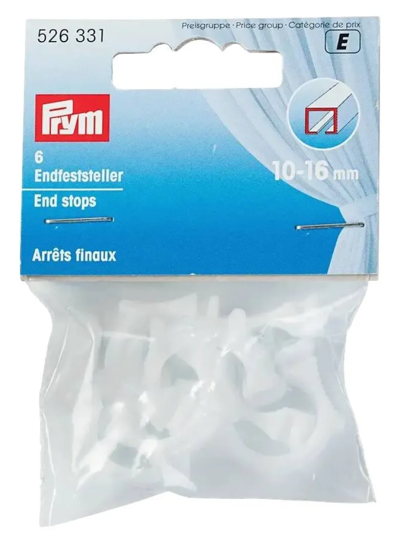 Prym Endfeststeller weiß 6 Packstücke
