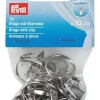 Prym Ringe mit Klammer silber 10 Packstücke