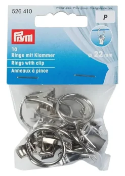 Prym Ringe mit Klammer silber 10 Packstücke