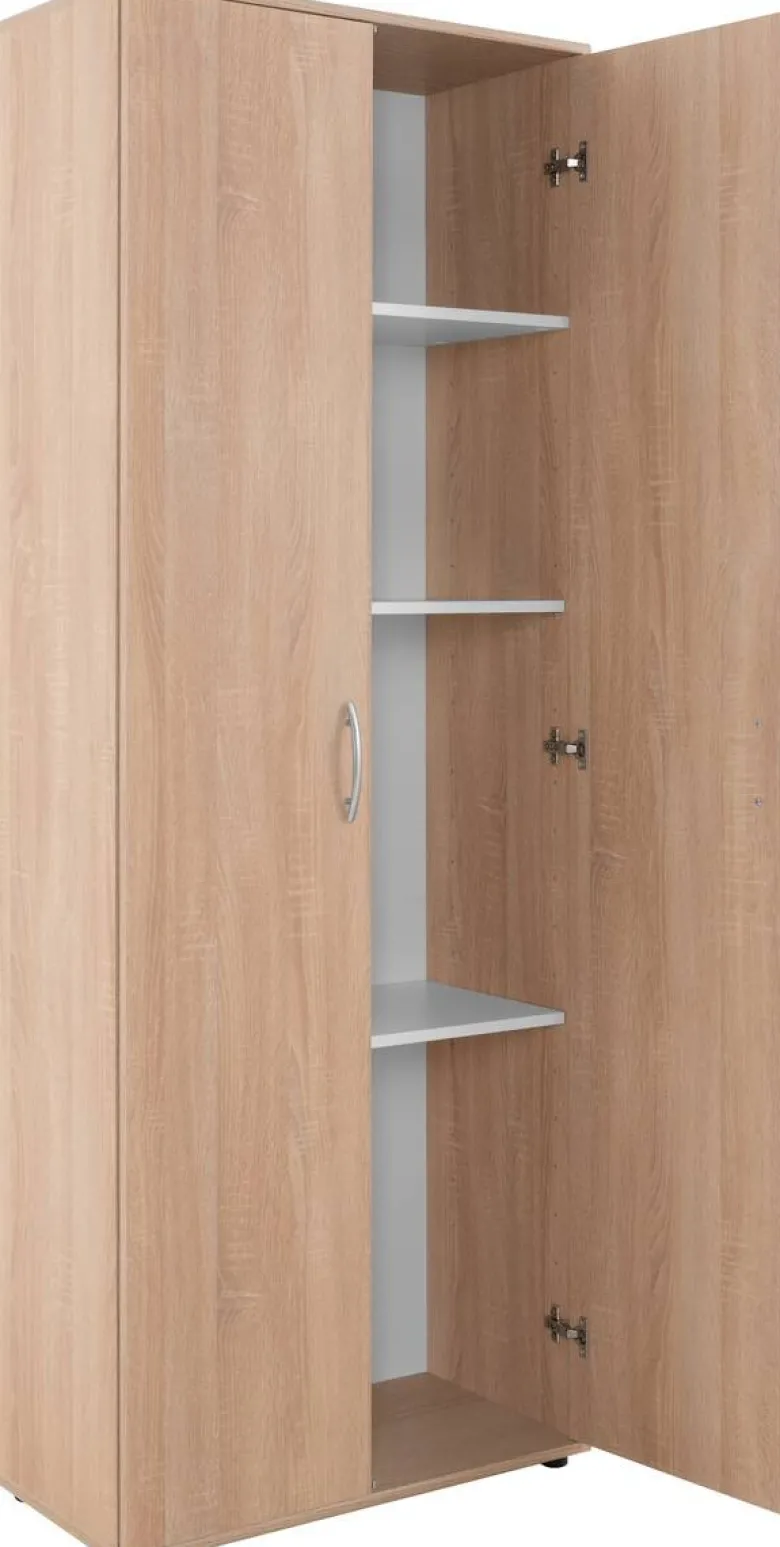 Putzschrank Andy 4 Eiche Sonoma Nachbildung B/H/T: ca. 70x187x34 cm