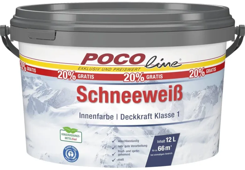 Raumfarbe Schneeweiß weiß ca. 12 l