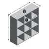 Raumteiler Matera Nachbildung B/H/T: ca. 104,5x108,5x33 cm