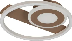 Reality LED-Deckenleuchte kaffee grau Metall B/H/D: ca. 32x5x30,5 cm