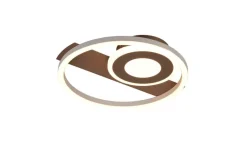Reality LED-Deckenleuchte kaffee grau Metall B/H/D: ca. 32x5x30,5 cm