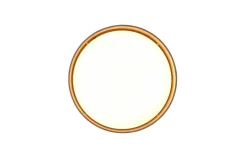 Reality LED-Deckenleuchte Locarno weiß taupe Kunststoff Stoff H/D: ca. 11x30 cm 1 Brennstellen