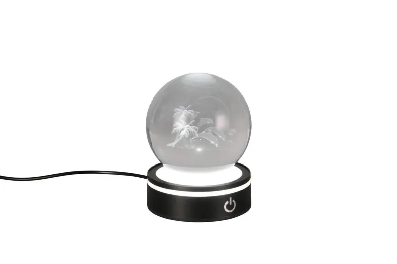 Reality LED-Tischleuchte Glas Kunststoff H/D: ca. 10x8 cm