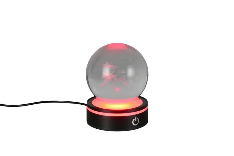 Reality LED-Tischleuchte Glas Kunststoff H/D: ca. 10x8 cm
