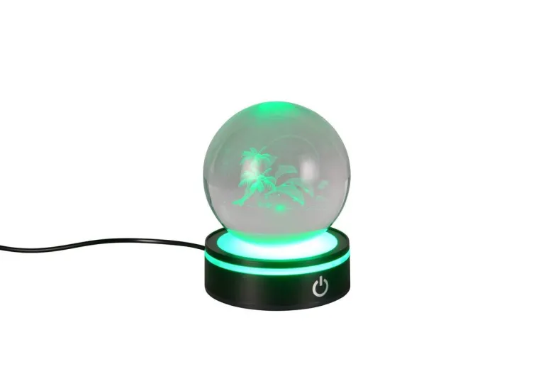 Reality LED-Tischleuchte Glas Kunststoff H/D: ca. 10x8 cm