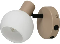 Reality Spot Boba beige Metall B/H: ca. 10x13,5 cm E14 1 Brennstellen