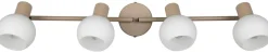 Reality Spot 4-flg. Boba beige Metall B/H/L: ca. 70x18,5x10 cm E14 4 Brennstellen