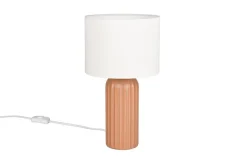 Reality Tischleuchte Blaire mokka beige Keramik Stoff B/L: ca. 20x36 cm
