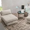 Recamiere beige Microfaser B/H/T: ca. 93x205x78 cm
