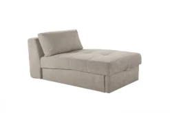 Recamiere beige Microfaser B/H/T: ca. 93x205x78 cm