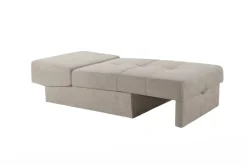 Recamiere beige Microfaser B/H/T: ca. 93x205x78 cm
