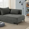 Recamiere grau Microfaser B/H/T: ca. 155x81x73 cm