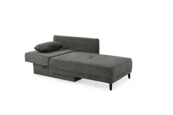 Recamiere grau Microfaser B/H/T: ca. 155x81x73 cm