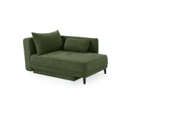 Recamiere grün Microfaser B/H/T: ca. 155x81x73 cm