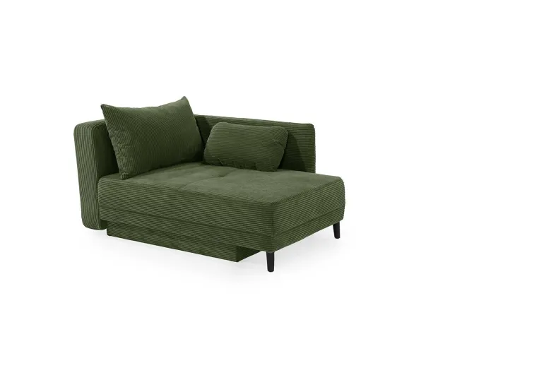 Recamiere grün Microfaser B/H/T: ca. 155x81x73 cm