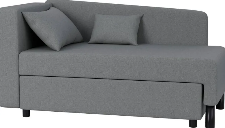 Recamiere Lübeck grau B/H/T: ca. 148x75x85 cm