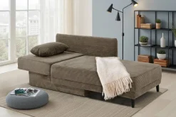 Recamiere taupe Microfaser B/H/T: ca. 155x81x73 cm