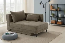 Recamiere taupe Microfaser B/H/T: ca. 155x81x73 cm