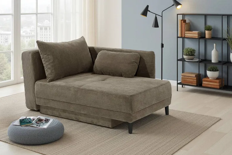 Recamiere taupe Microfaser B/H/T: ca. 155x81x73 cm