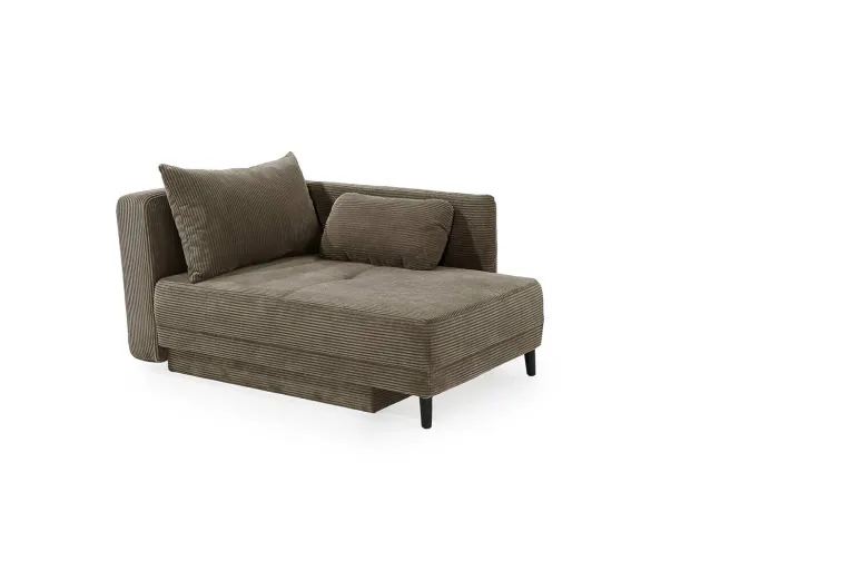 Recamiere taupe Microfaser B/H/T: ca. 155x81x73 cm