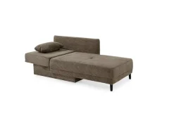 Recamiere taupe Microfaser B/H/T: ca. 155x81x73 cm
