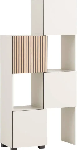 Regal Alexa creme beige B/H/T: ca. 76x165,1x33,1 cm