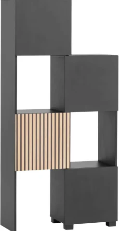 Regal Alexa schwarz matt B/H/T: ca. 76x165,1x33,1 cm