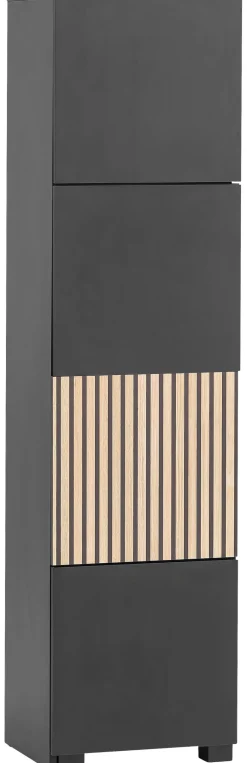 Regal Alexa schwarz matt B/H/T: ca. 76x165,1x33,1 cm