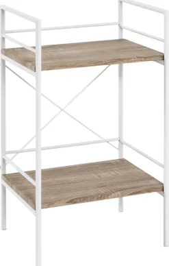 Regal Eiche Nachbildung weiß lackiert MDF B/H/T: ca. 34x62x27 cm
