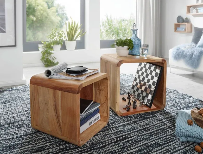 Regal 2er-Set. natur
