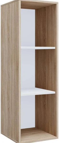 Regal Lona I Eiche Sonoma Nachbildung weiß B/H/T: ca. 35x110x37 cm