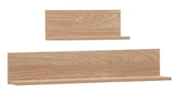 Regal Visby, 2er-Set Eiche Nachbildung B/H/T: ca. 80x15,7x17,3 cm